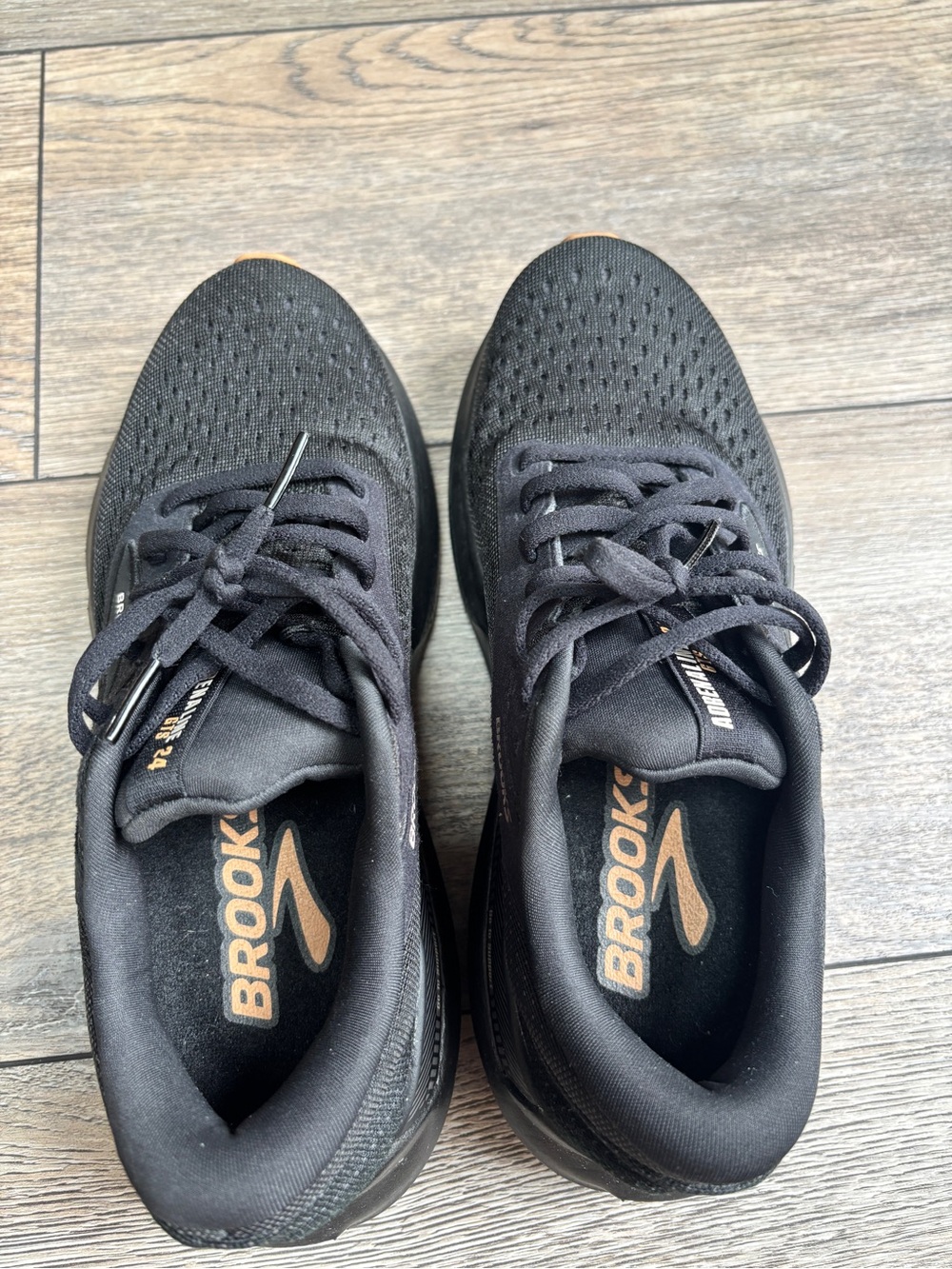 Brooks Women's Black Athletic Running Shoes with Brown Accent - Picture 4 of 10